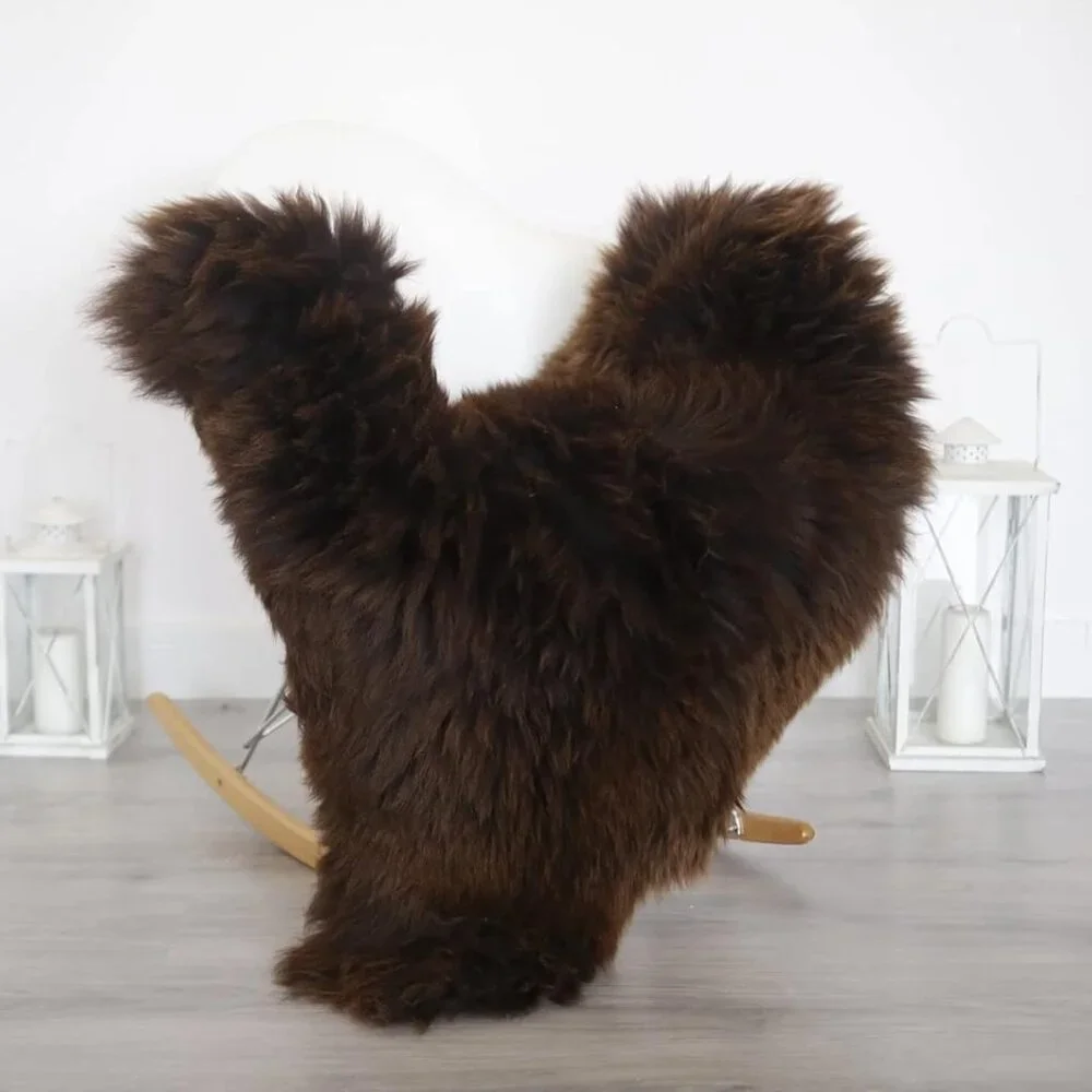 New Premium Genuine Sheepskin Rug Brown Real Australia Sheepskin Natural Luxury